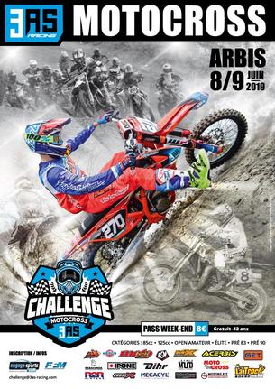 Affiche Motocross Challenge 3AS Racing - 8/9 juin 2019