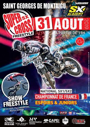 Affiche Supercross National 2019 - SAINT GEORGES DE MONTAIGU - 31 août 2019