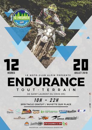 Affiche Endurance 12h de St Laurent - 20 juillet 2019