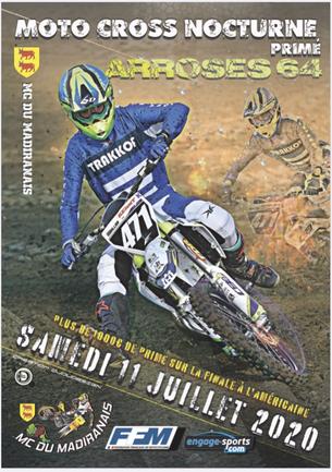 Affiche Motocross d'Arrosès nocturne primé - 11 juillet 2020