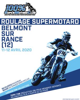Affiche Week-end 100%SupermotardClub à Belmont Sur Rance - 11/12 avril 2020
