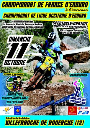Affiche Enduro de Villefranche-de-Rouergue (12) - 11 octobre 2020