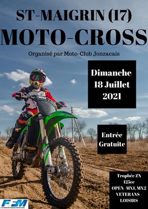 Affiche Motocross St Maigrin - 18 juillet 2021