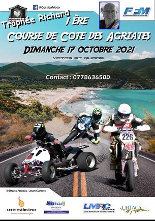 Affiche 1ére Course de Côte des Agriates - 17 octobre 2021