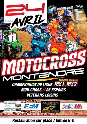 Affiche Motocross Montendre - 24 avril 2022