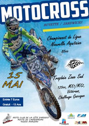 Affiche Motocross Mimizan - 15 Mai 2022
