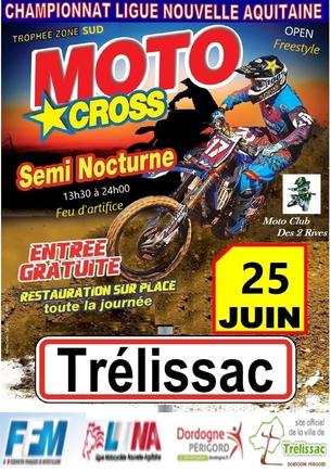 Affiche Motocross Trélissac (Nocturne) - 25 juin 2022