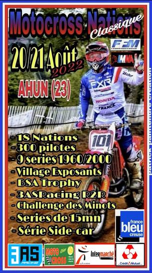 Affiche Motocross Ahun - 20 août 2022