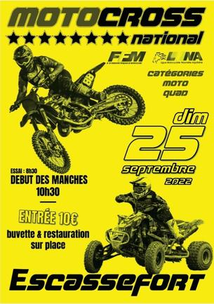 Affiche Motocross Escassefort - 25 septembre 2022