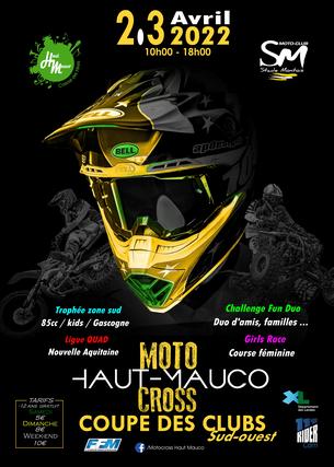 Affiche Motocross Haut Mauco - 2/3 avril 2022