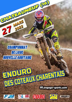 Affiche Enduro des Coteaux Charentais - 27 mars 2022