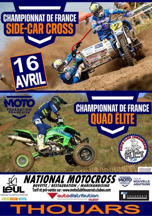 Affiche National motocross - Thouars (79) - 16 April 2023