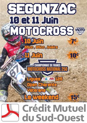 Affiche Motocross de Segonzac (16) - 10/11 juin 2023