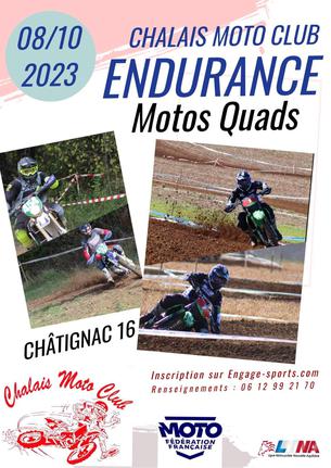 Affiche Endurance TT Chalais - 8 October 2023