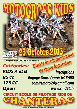 Affiche Motocross CHANTRERAC - 25 octobre 2015