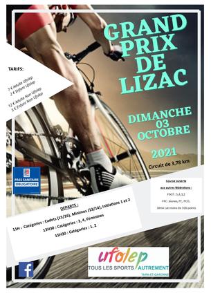 Affiche GRAND PRIX DE LIZAC - 3 octobre 2021