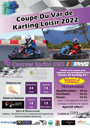 Affiche Coupe du Var de Karting Loisir 2022 Manche 2 Brignoles - 18 June
