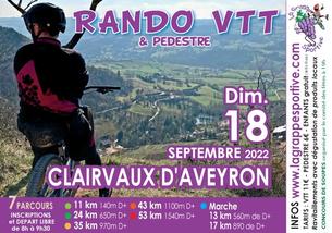 Affiche Rando VTT et Pédestre Autour du Vin 2022 - 18 septembre 2022