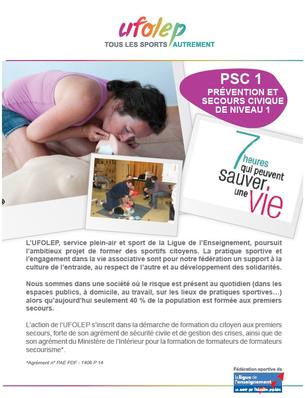 Affiche Formation Secourisme - 28 janvier 2018