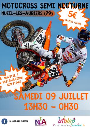 Affiche Motocross Semi Nocturne Nueil-les-Aubiers 09/07 - 9 juillet 2022