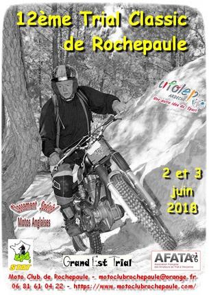 Affiche 12ème Trial Classic de Rochepaule - 2/3 juin 2018
