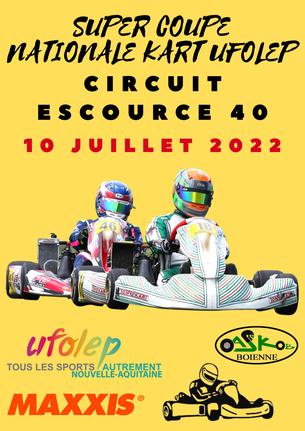 Affiche SUPER COUPE NATIONALE KART UFOLEP 2022 - 10 July
