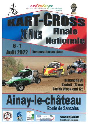 Affiche FINALE NATIONALE KART-CROSS Ainay Le Château (03) - 6/7 August