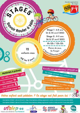 Affiche Savoir Rouler à Vélo Avril 6-8 ans ALSS - 24/25 avril 2023