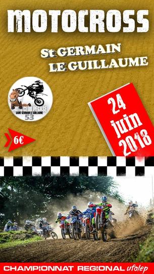 Affiche Motocross de Saint Germain le Guillaume - 24 juin 2018