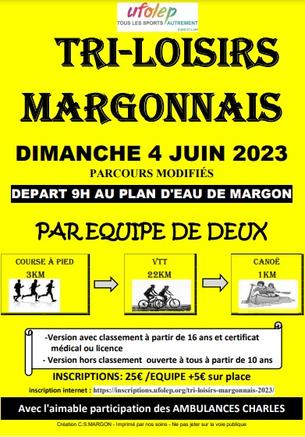 Affiche LE TRI LOISIRS MARGONNAIS - 4 juin 2023