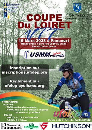 Affiche 2ème manche de la coupe du Loiret XC VTT Ufolep - Paucourt 45200 - 19 March 2023