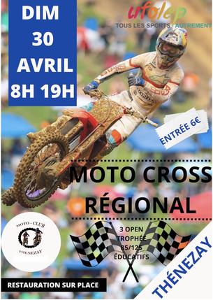 Affiche MOTO CROSS REGIONAL THENEZAY - 30 avril 2023