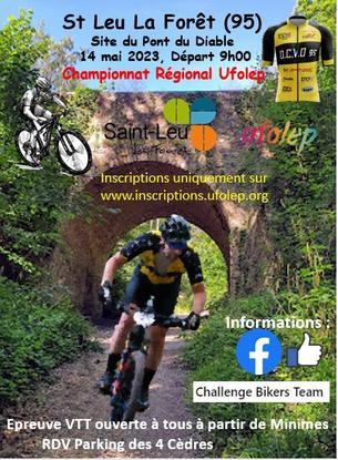 Affiche Challenge Bikers Team - Ufolep Regional Ile de France à Saint Leu La Foret - 14 Mai 2023