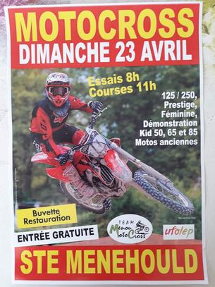Affiche Course ufolep Sainte Ménéhould - 23 avril 2023