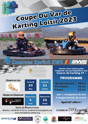 Affiche Coupe du Var de Karting Loisir 2023 Manche 1 Le Luc - 20 Mai 2023