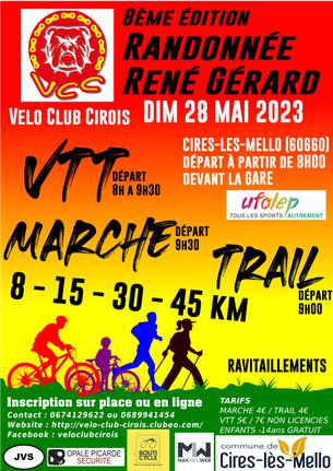 Affiche Randonnée Réné Gérard 2023 - 8ème édition - 28 Mai 2023