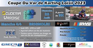 Affiche Coupe du Var de Karting Loisir 2023 Manche 4 Brignoles - 20 August
