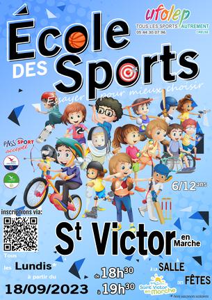Affiche École des Sports St Victor en Marche - 18 Sep/24 Jun