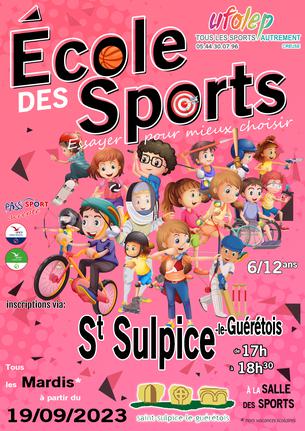 Affiche École des Sports St Sulpice le Guérétois - 19 Sep/24 Jun