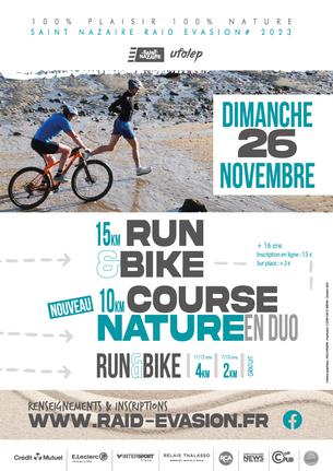 Affiche RUN & BIKE DE SAINT NAZAIRE (12ème édition) + COURSE NATURE EN DUO > nouveau ! - 26 novembre 2023