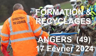 Affiche Formation & Recyclages Moto 2024 Angers (49) - 17 February