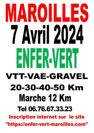 Affiche ENFERVERT MAROILLES VTT-MARCHE-GRAVEL - 7 avril