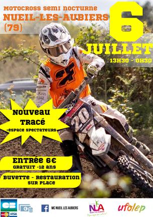 Affiche Motocross semi nocturne Nueil-les-Aubiers - 6 juillet