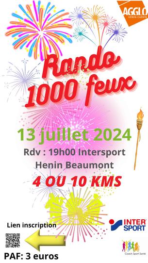 Affiche Randonnée des 1000 feux - 13 juillet