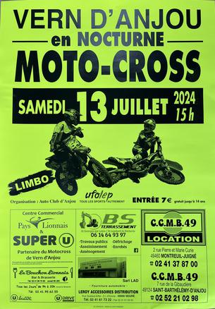 Affiche Motocross nocturne samedi 13 juillet 2024 - 13/14 juillet