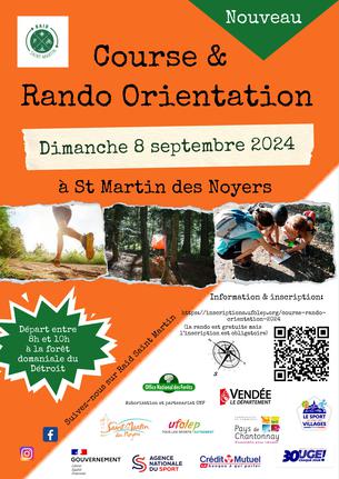 Affiche Course et Rando d'Orientation - 8 septembre