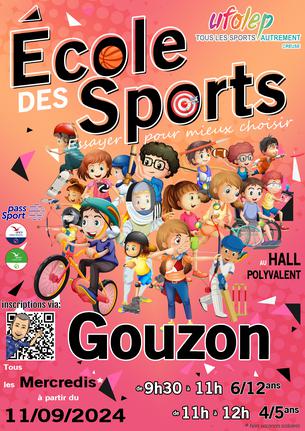 Affiche École des Sports - Gouzon 2024/2025 - 11 sep/31 déc