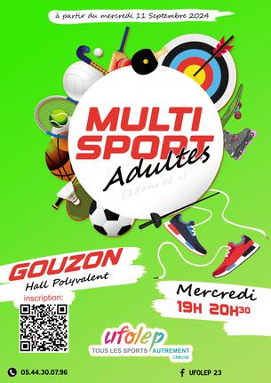 Affiche École des Sports - Gouzon ADULTES 2024/2025 - 11 sep/31 déc