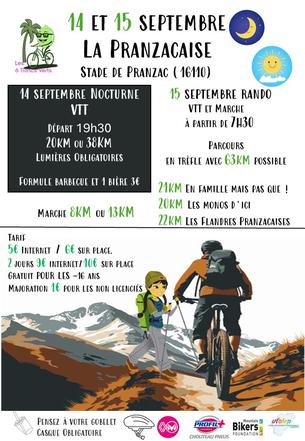 Affiche Randonnée la Pranzacaise - 14/15 septembre