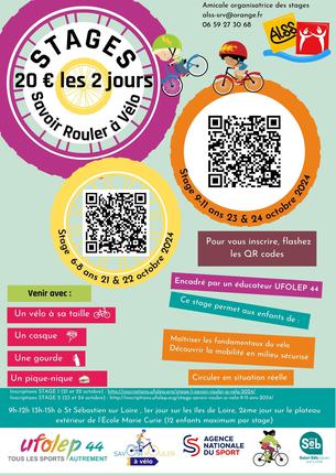 Affiche Stage Savoir Rouler à Vélo 6 - 8 ans - 21/22 octobre